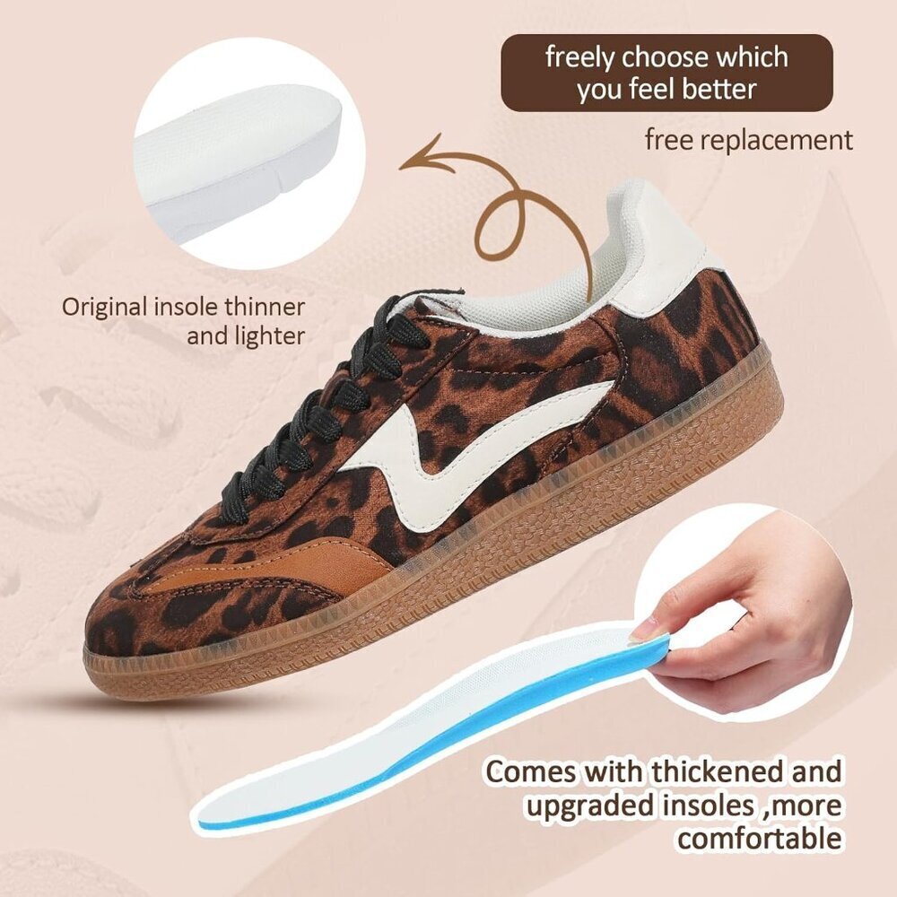 Womens Tennis Shoes Fashion Sneakers Comfortable Casual Slip On Lace Up Footwear - Picture 2 of 6